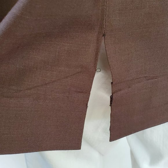 S. Salvatore Chocolate Brown Women's M Blazer Jacket Buttons Pockets - Picture 11 of 12
